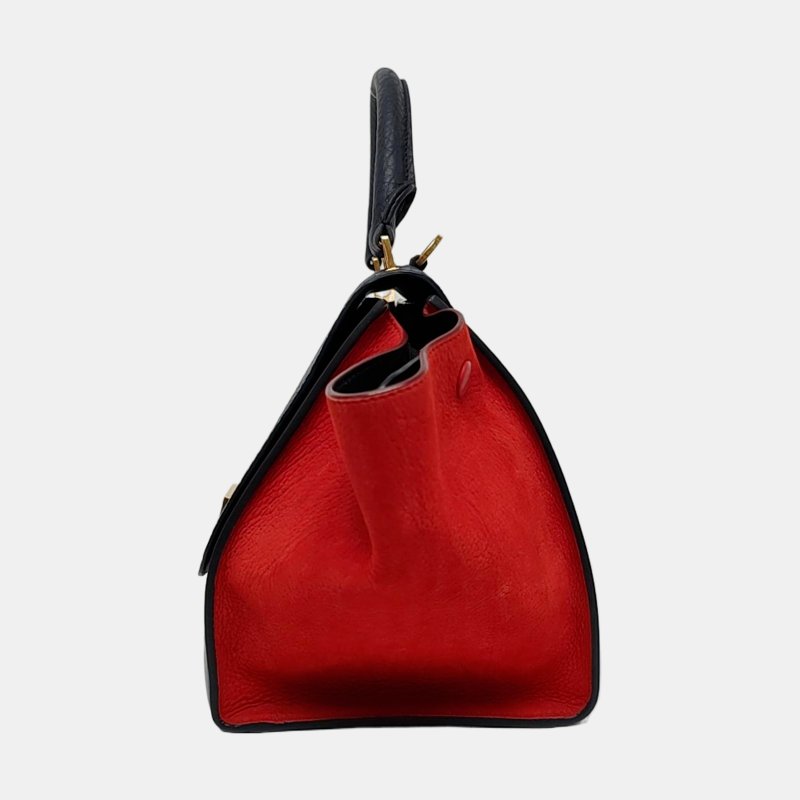 CELINE TRAPEZE小號黑色牛皮鞦韆包單肩包手提包金色五金可拆卸肩帶-2