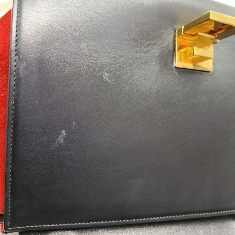 CELINE TRAPEZE小號黑色牛皮鞦韆包單肩包手提包金色五金可拆卸肩帶-8