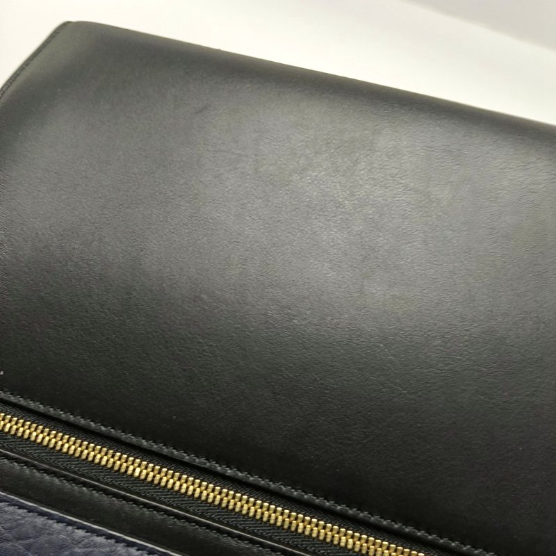 CELINE TRAPEZE小號黑色牛皮鞦韆包單肩包手提包金色五金可拆卸肩帶-12