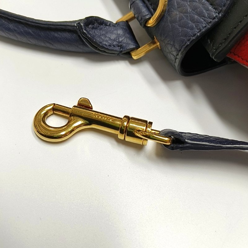 CELINE TRAPEZE小號黑色牛皮鞦韆包單肩包手提包金色五金可拆卸肩帶-14