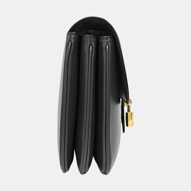 CELINE TABOU深灰色牛皮斜挎包 金色五金 可拆卸肩帶 9.8新-3