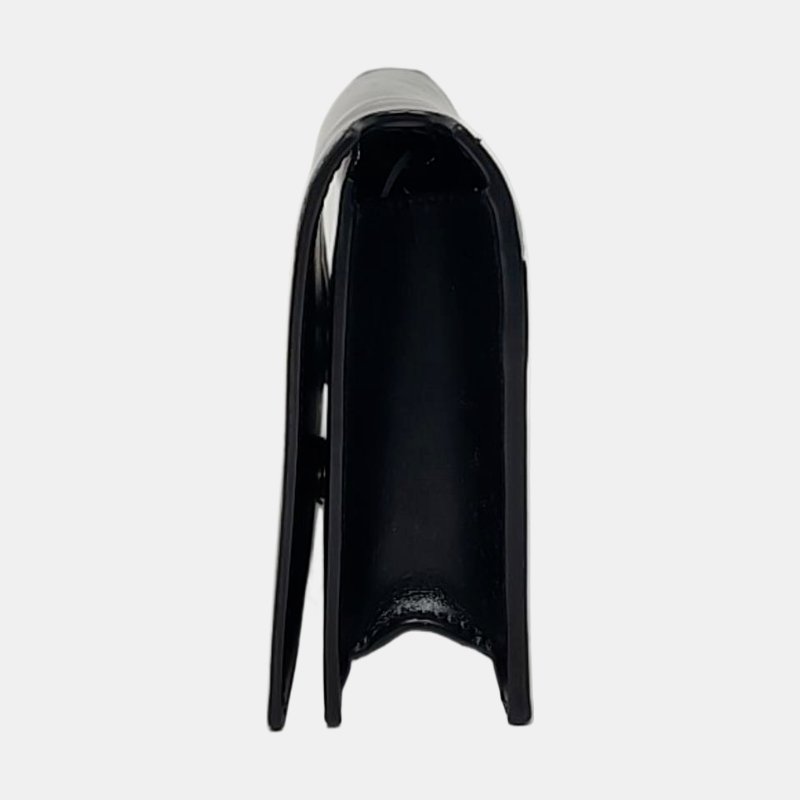 YSL 黑色牛皮斜挎包單肩包手拿包 金色五金 可拆卸肩帶-2