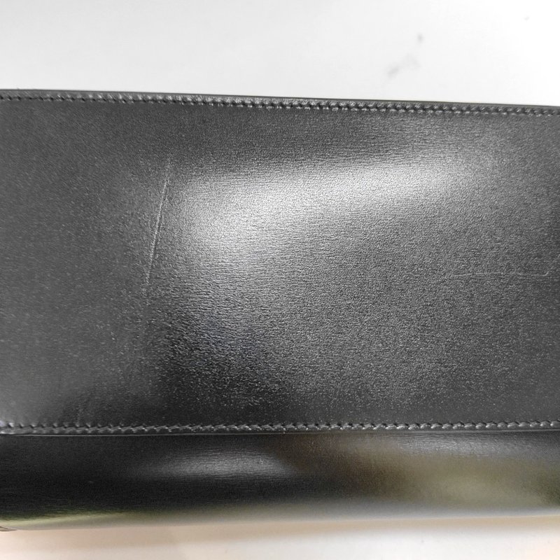 YSL 黑色牛皮斜挎包單肩包手拿包 金色五金 可拆卸肩帶-10