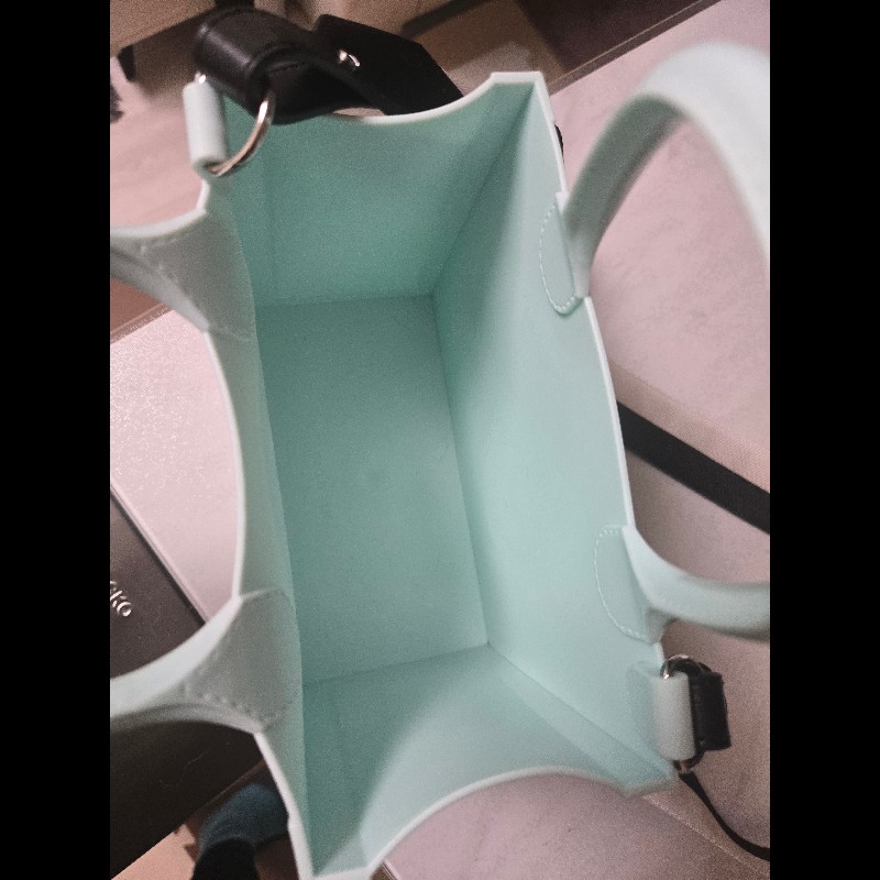 ARMANI EXCHANGE淺冰綠矽膠托特包-10
