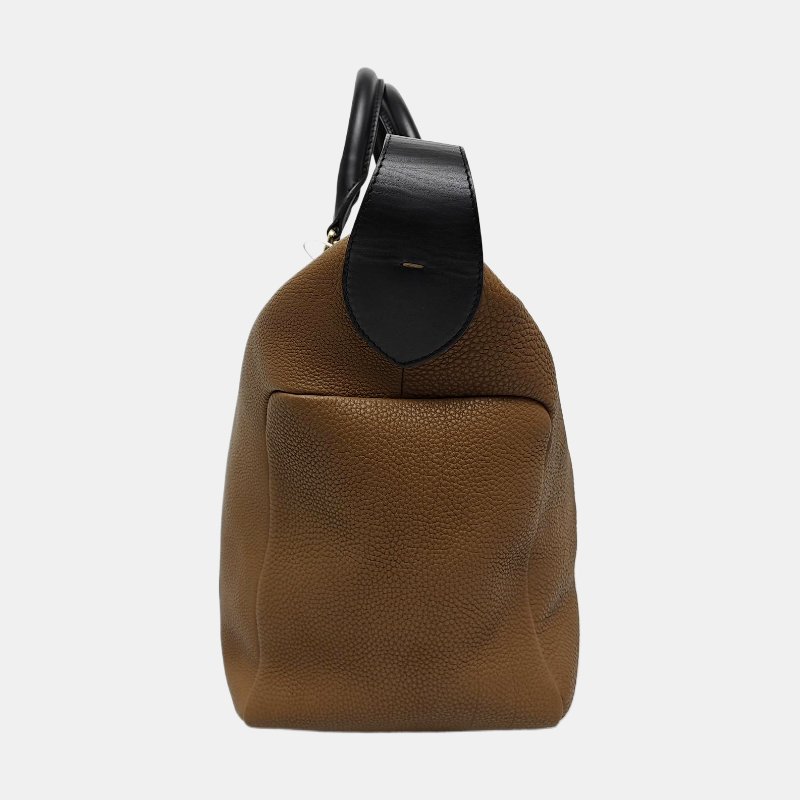 BALENCIAGA棕色牛皮手提包金色五金-2