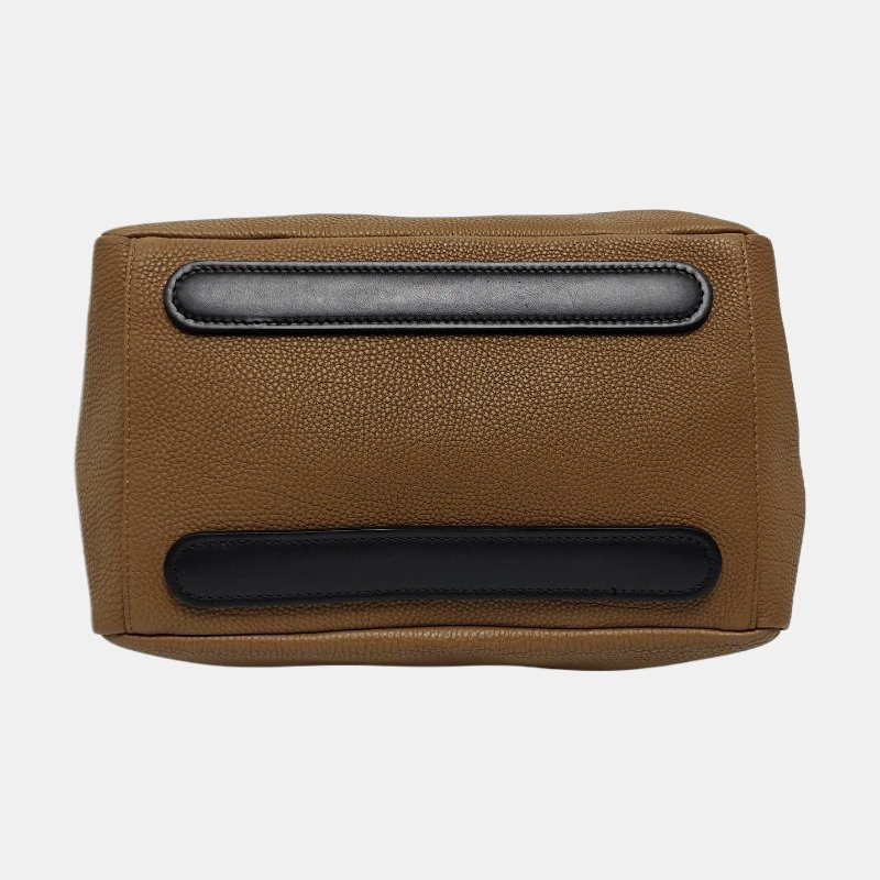 BALENCIAGA棕色牛皮手提包金色五金-5