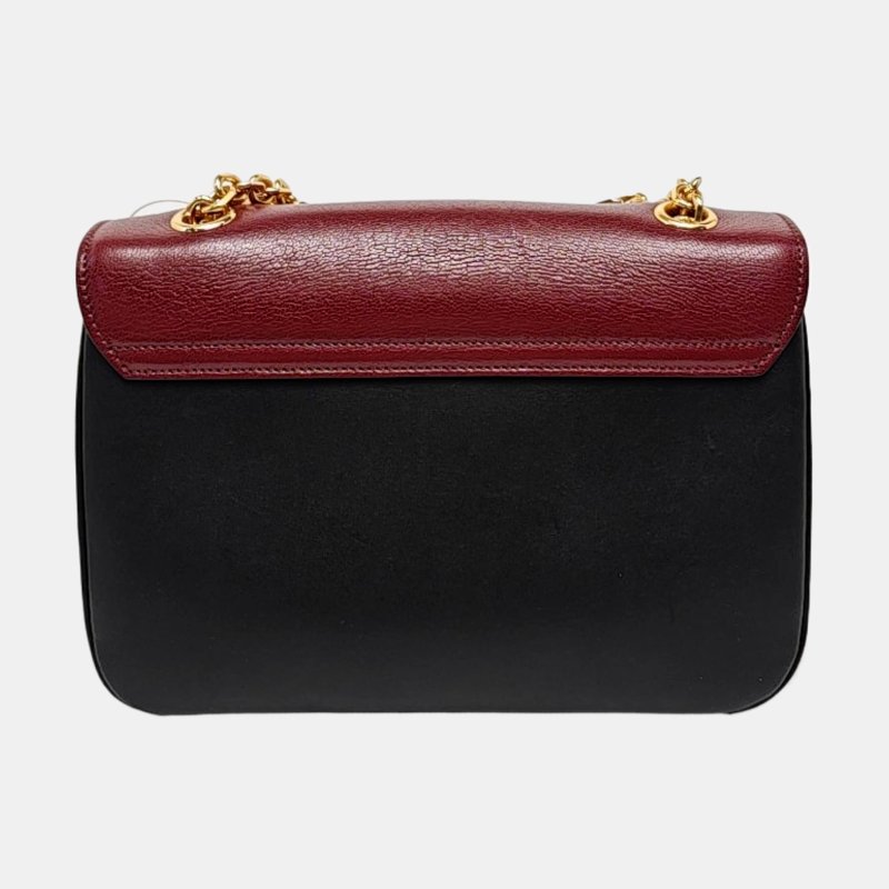 CELINE C 中號黑色牛皮單肩包手提包金色五金-4