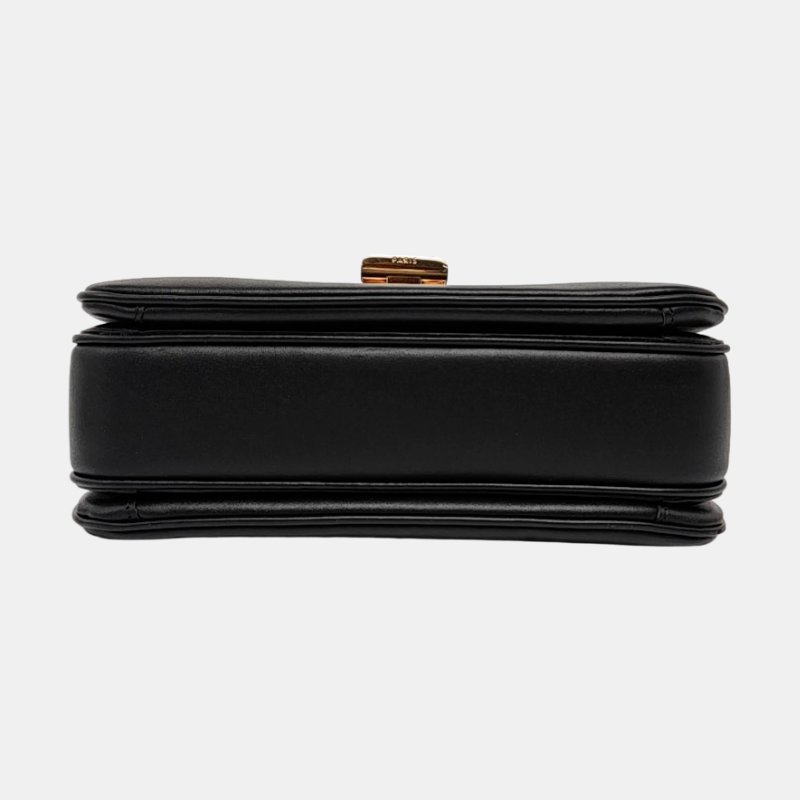 CELINE C 中號黑色牛皮單肩包手提包金色五金-5