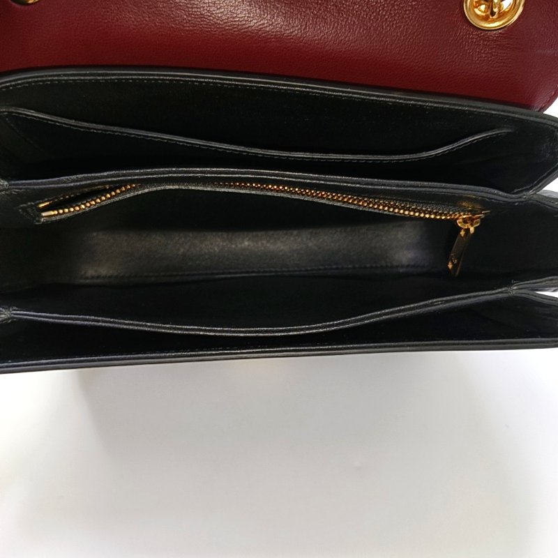 CELINE C 中號黑色牛皮單肩包手提包金色五金-6