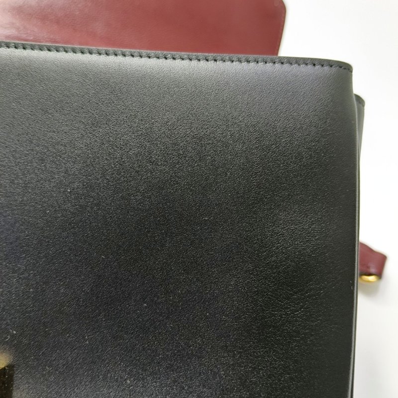 CELINE C 中號黑色牛皮單肩包手提包金色五金-8