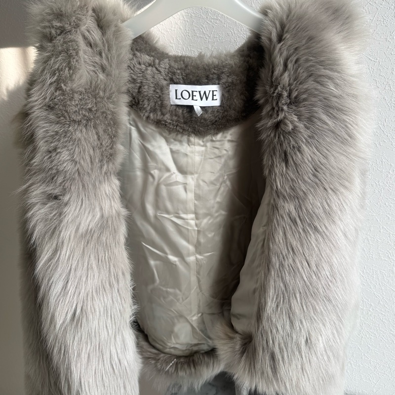 Loewe灰色羊毛大衣外套🧥36號 貴婦名媛必備商品❤️❤️-1