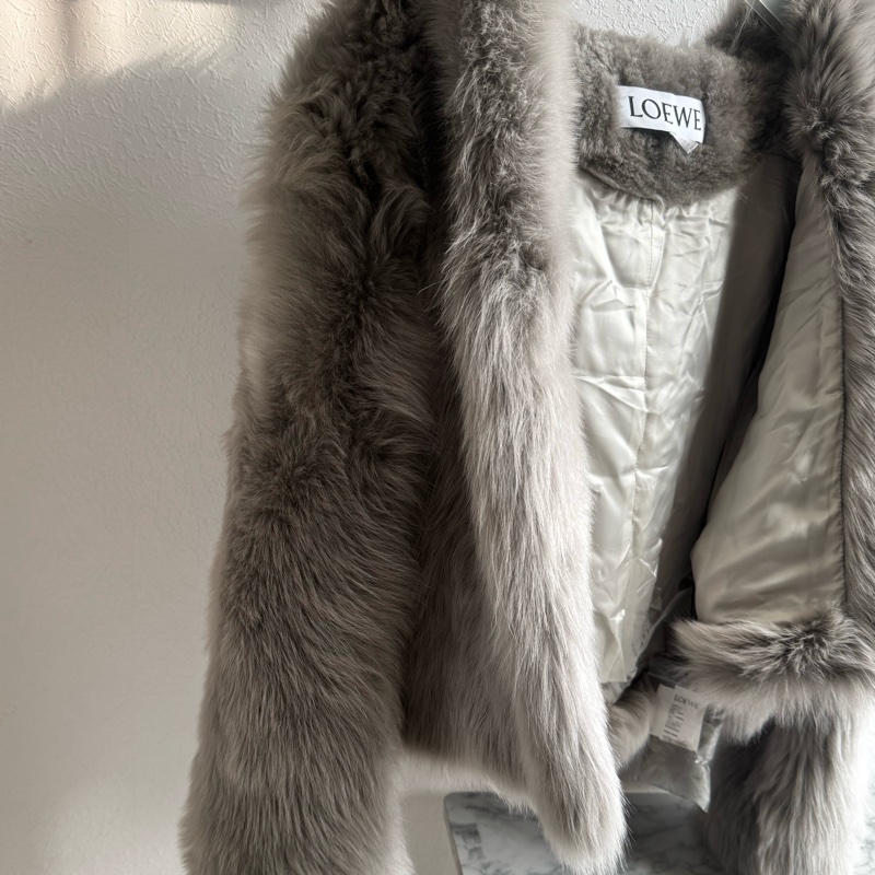 Loewe灰色羊毛大衣外套🧥36號 貴婦名媛必備商品❤️❤️-5