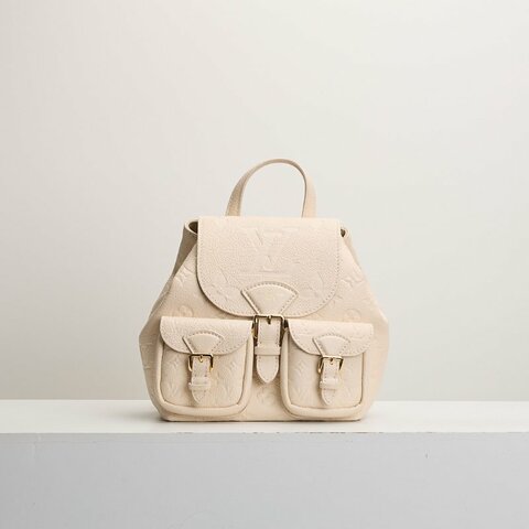 二手Lv backup 青蛙後背包／白壓紋