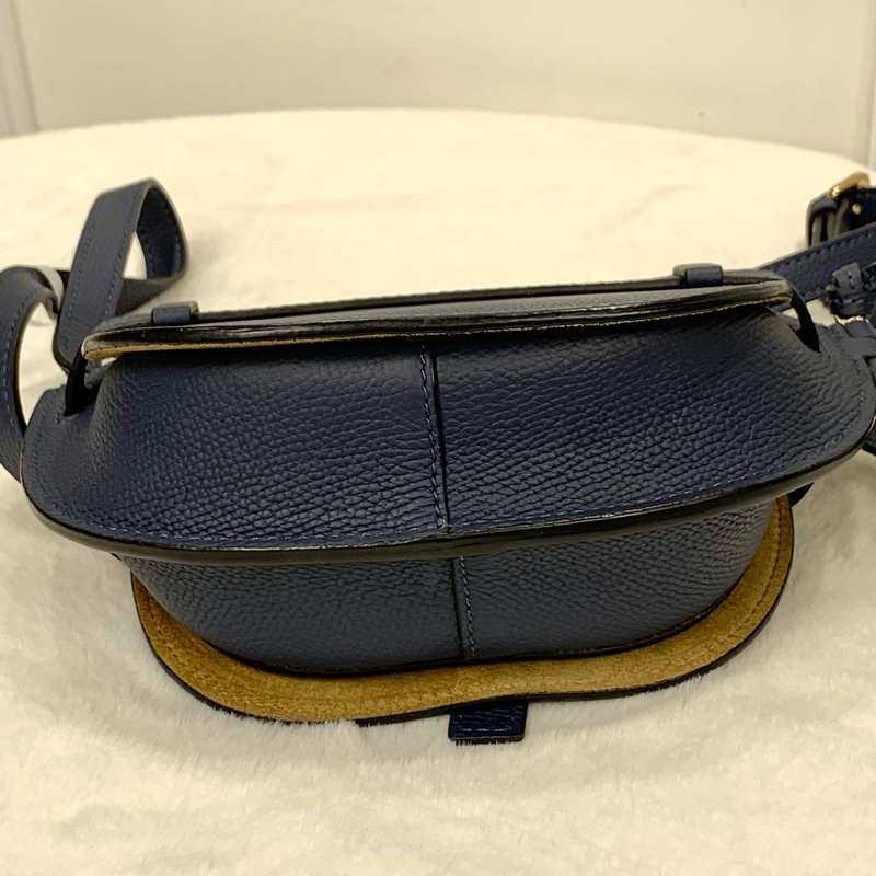 💙Loewe荔枝紋深海藍Mini Gate-4