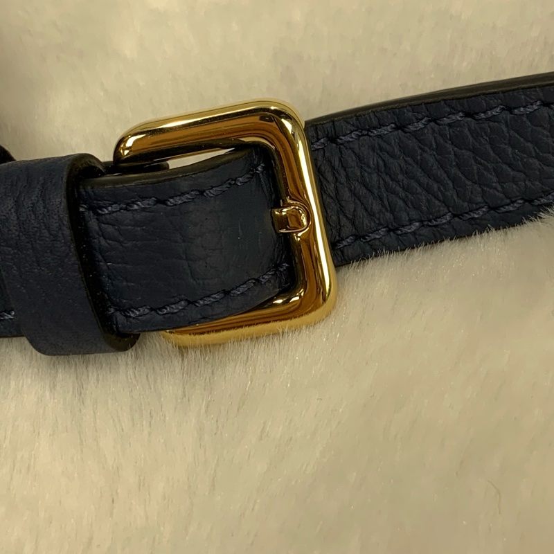 💙Loewe荔枝紋深海藍Mini Gate-7