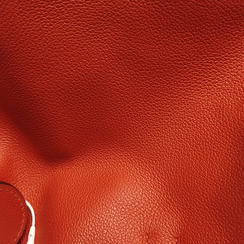 HERMES Licol番茄紅Evercolor牛皮單肩包銀色五金C刻-7