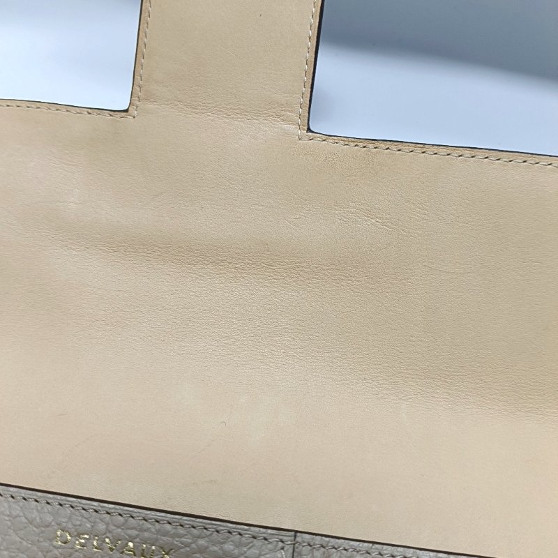 DELVAUX卡其色皮革手拿包 9.8新-7