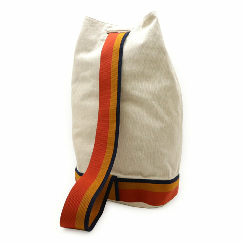 愛馬仕 Cavalier 單背包，帆布材質，天然色、橙色、黃色、海軍藍-2