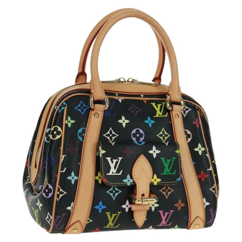路易威登 Monogram Multicolor Priscilla 手袋 黑色 M40097 LV 正品 ac3881SAV