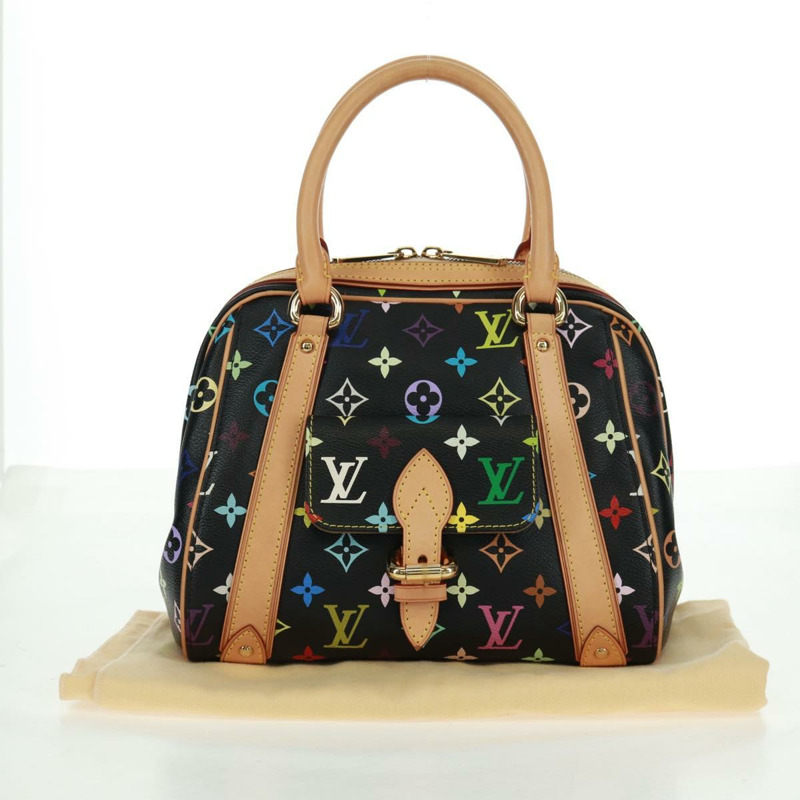 【日本直送】路易威登 Monogram Multicolor Priscilla 手袋 黑色 M40097 LV 正品 ac3881SAV-11