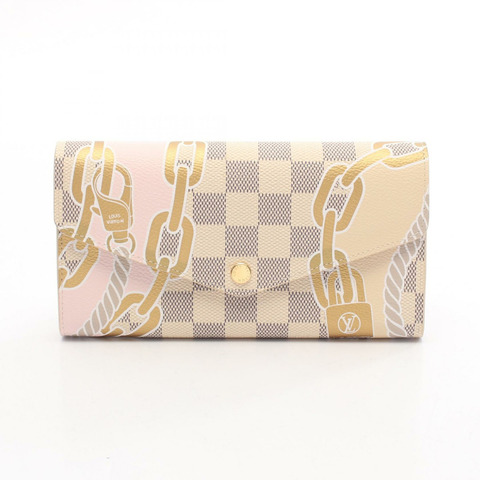 路易威登 Portefeiulle Sarah 航海風雙折錢包 N40482 白色 二手