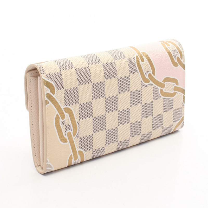 路易威登 Portefeiulle Sarah 航海風雙折錢包 N40482 白色 二手-1