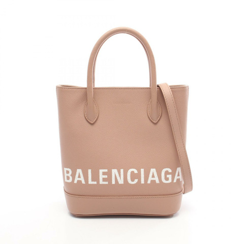 BALENCIAGA Ville XXS 單肩斜背包 569856 皮革 粉紅色 二手 女士