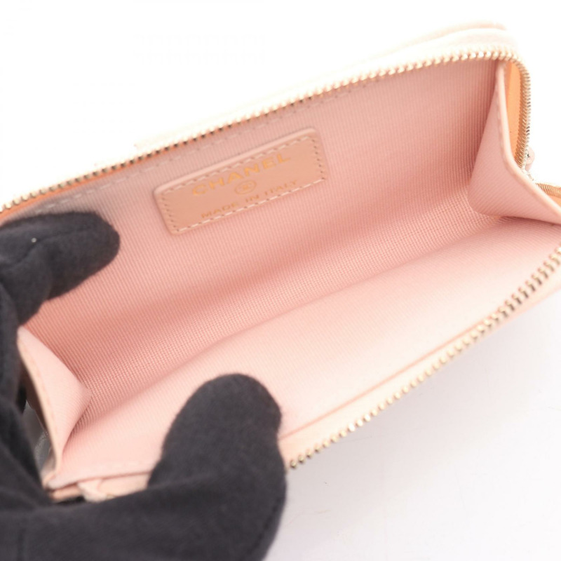 香奈兒 (CHANEL) Matelasse 零錢包/卡包 AP3179 小牛皮 粉紅色 金色五金 二手-2