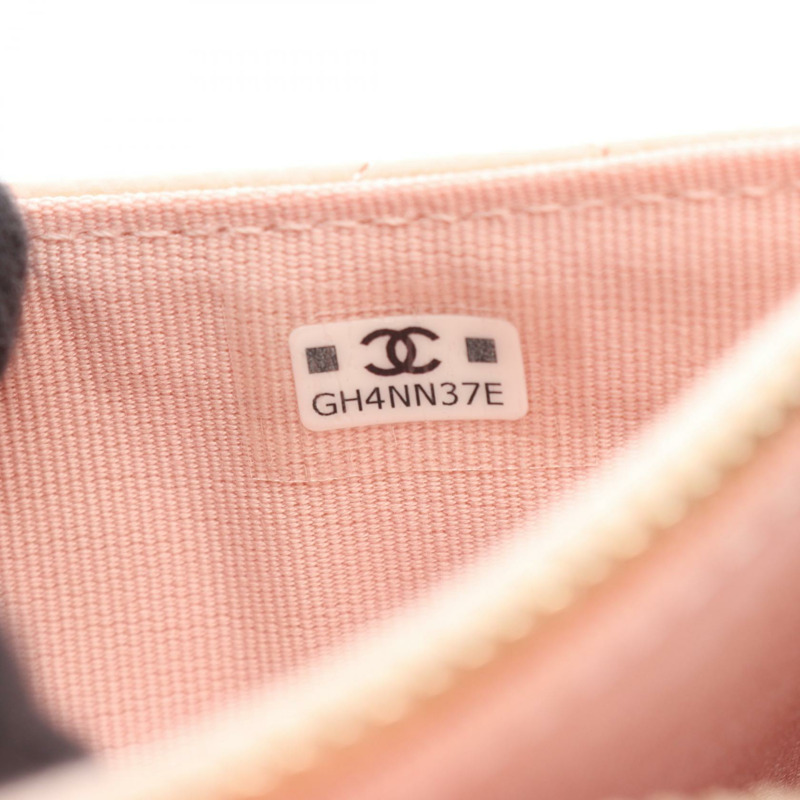 香奈兒 (CHANEL) Matelasse 零錢包/卡包 AP3179 小牛皮 粉紅色 金色五金 二手-4