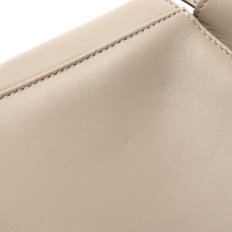 FENDI 迷你 Peekaboo 單肩斜背包 8BN244 皮革 米色 二手 女士-6