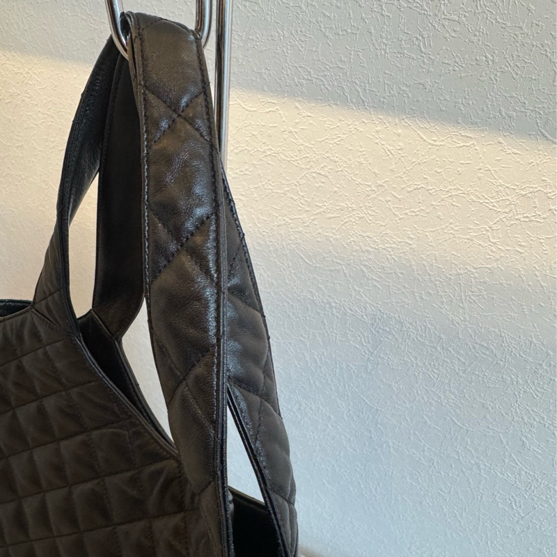 YSL黑菱格金大logo肩背包 時尚名媛最愛🫶🫶-5