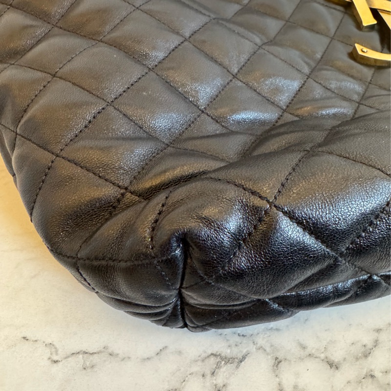 YSL黑菱格金大logo肩背包 時尚名媛最愛🫶🫶-7