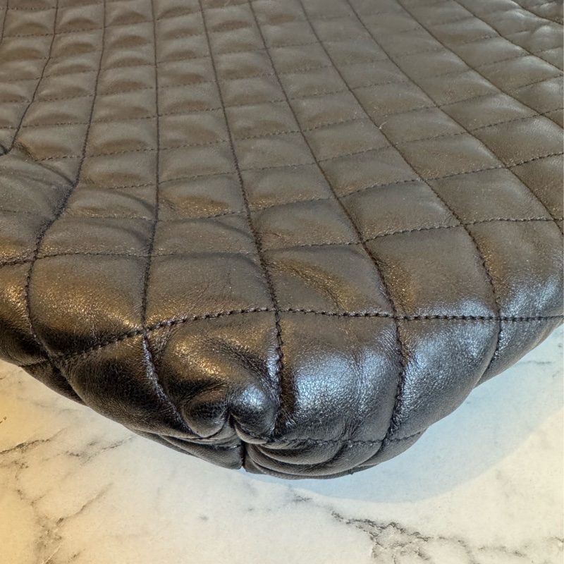 YSL黑菱格金大logo肩背包 時尚名媛最愛🫶🫶-9