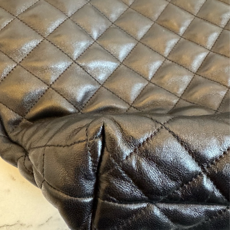 YSL黑菱格金大logo肩背包 時尚名媛最愛🫶🫶-10