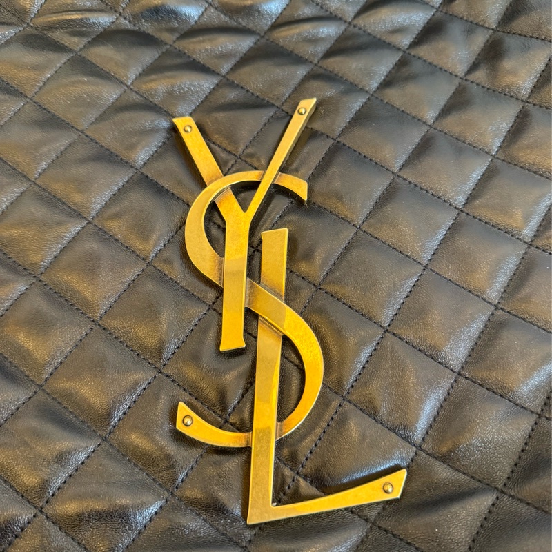 YSL黑菱格金大logo肩背包 時尚名媛最愛🫶🫶-13
