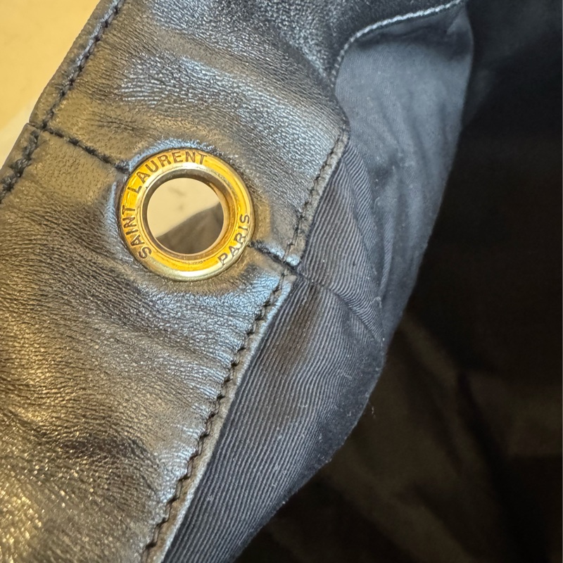 YSL黑菱格金大logo肩背包 時尚名媛最愛🫶🫶-28