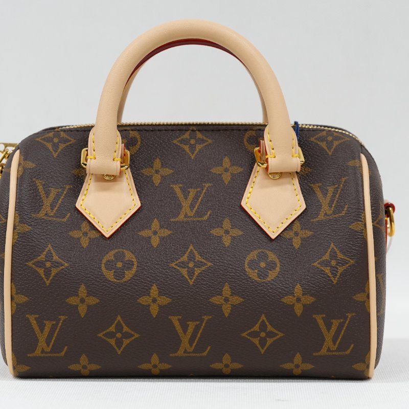 近全新 LouisVuitton/路易威登 Speedy20 黑色不可調節肩帶 斜背包-2