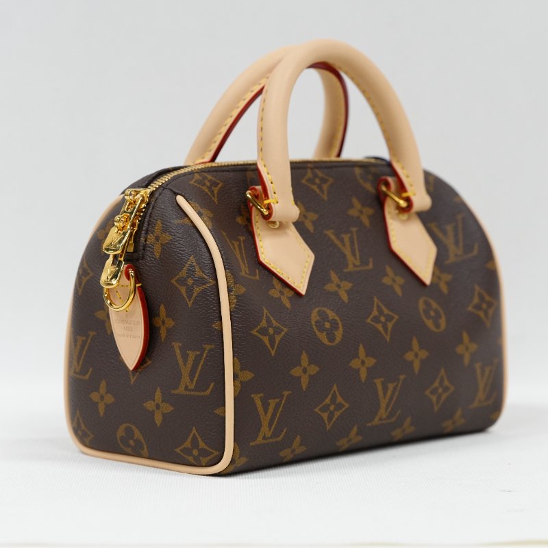 近全新 LouisVuitton/路易威登 Speedy20 黑色不可調節肩帶 斜背包-3