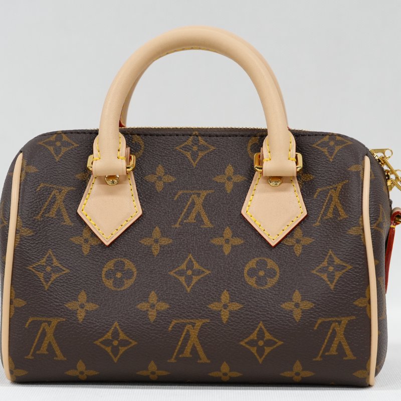 近全新 LouisVuitton/路易威登 Speedy20 黑色不可調節肩帶 斜背包-7
