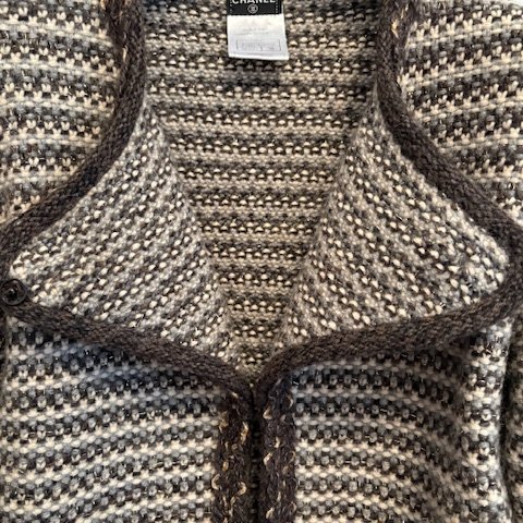 Chanel 喀什米爾/羊毛混紡邊織開衫-3