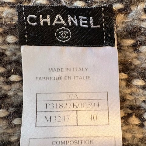 Chanel 喀什米爾/羊毛混紡邊織開衫-13