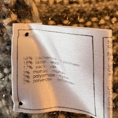 Chanel 喀什米爾/羊毛混紡邊織開衫-15