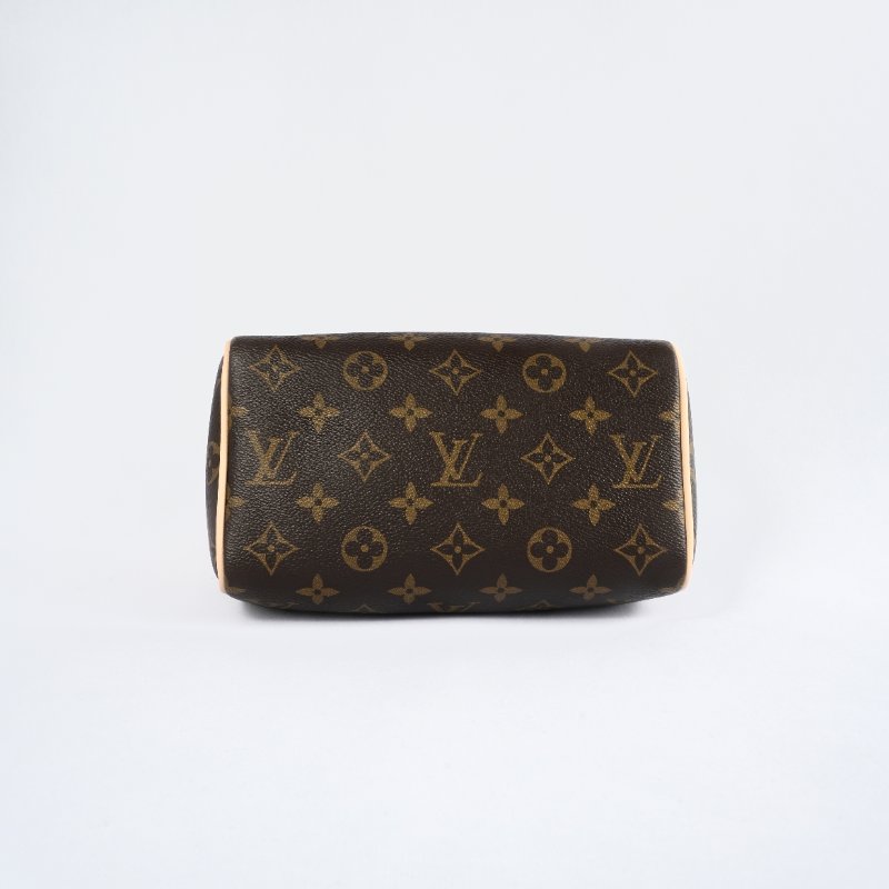 近全新 LouisVuitton/路易威登 Speedy20 米色可調節背帶 斜背包-3