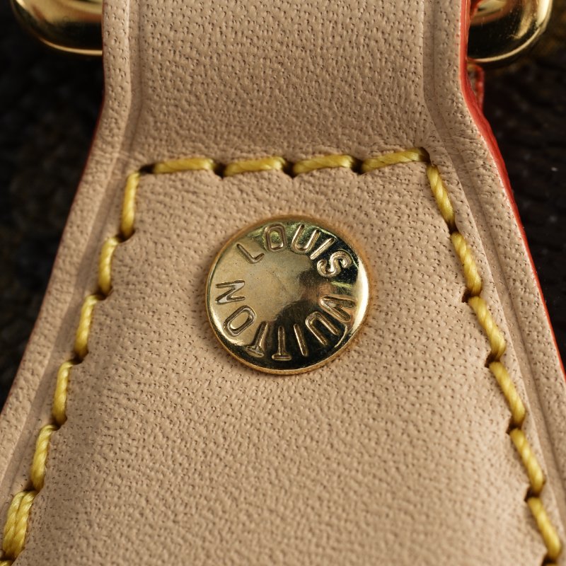 近全新 LouisVuitton/路易威登 Speedy20 米色可調節背帶 斜背包-5