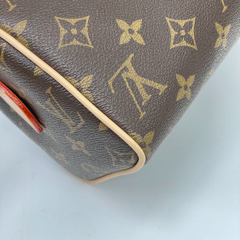 近全新 LouisVuitton/路易威登 Speedy20 桃紅色不可調節背帶 斜背包-11