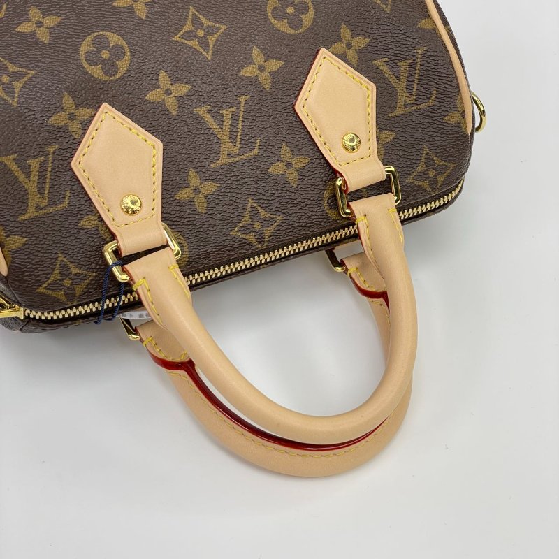 近全新 LouisVuitton/路易威登 Speedy20 桃紅色不可調節背帶 斜背包-15