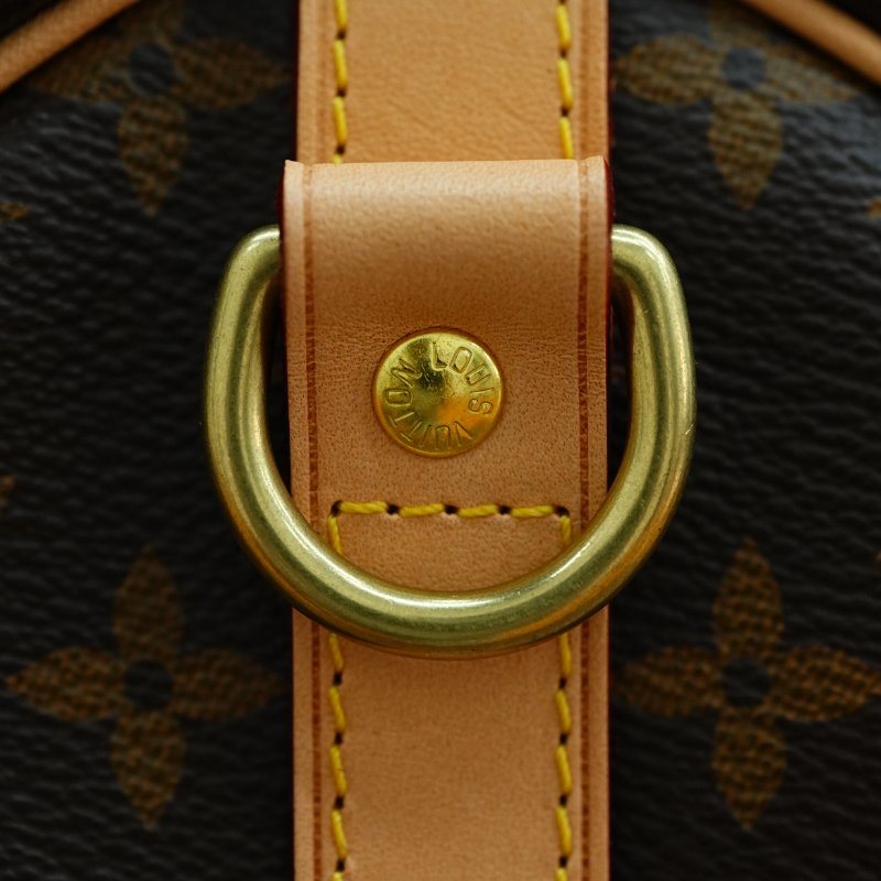 狀況超好 LouisVuitton/路易威登 老花Speedy30 背帶款 手提斜背包-17