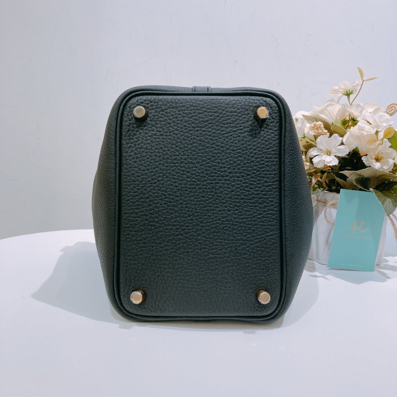 TW4677 Hermes 愛馬仕 菜籃子 黑色金扣 Picotin 18 TC Black x GHW-4