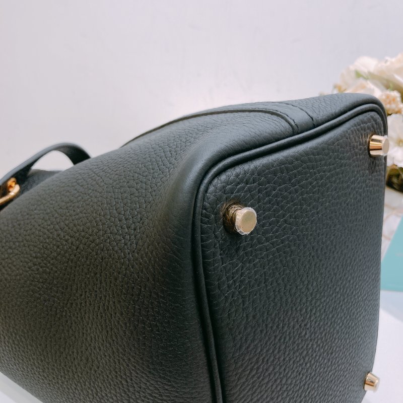 TW4677 Hermes 愛馬仕 菜籃子 黑色金扣 Picotin 18 TC Black x GHW-6