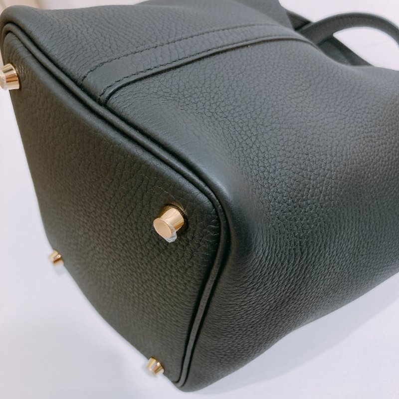 TW4677 Hermes 愛馬仕 菜籃子 黑色金扣 Picotin 18 TC Black x GHW-7